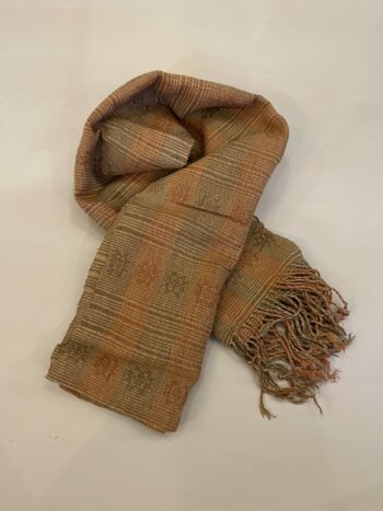 DEKIブータン産ストール23058Wild silk（野蚕） 70% COTTON 30%